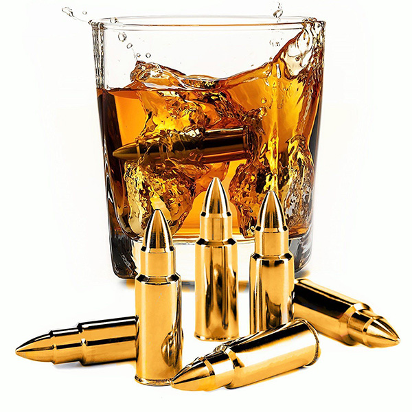 Gold Whiskey Bullets Beverage Chiller