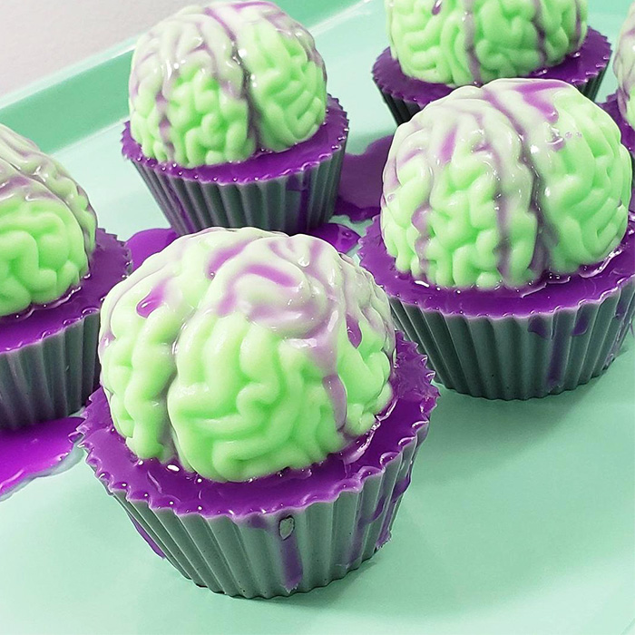 Zombie Brain Cupcake Soap