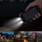 Waterproof 10,000mAh Solar Power Bank With LED Torch
