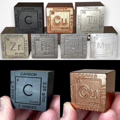 Metal Periodic Element Cubes