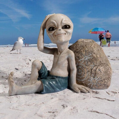 Surfer Dude Alien Sculpture