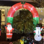 Giant Santa Claus and Snowman Archway Inflatable