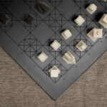 Concrete Geometric Chess Set