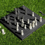Concrete Geometric Chess Set
