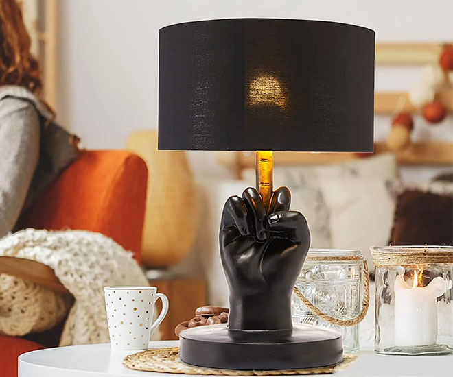 The Middle Finger Lamp