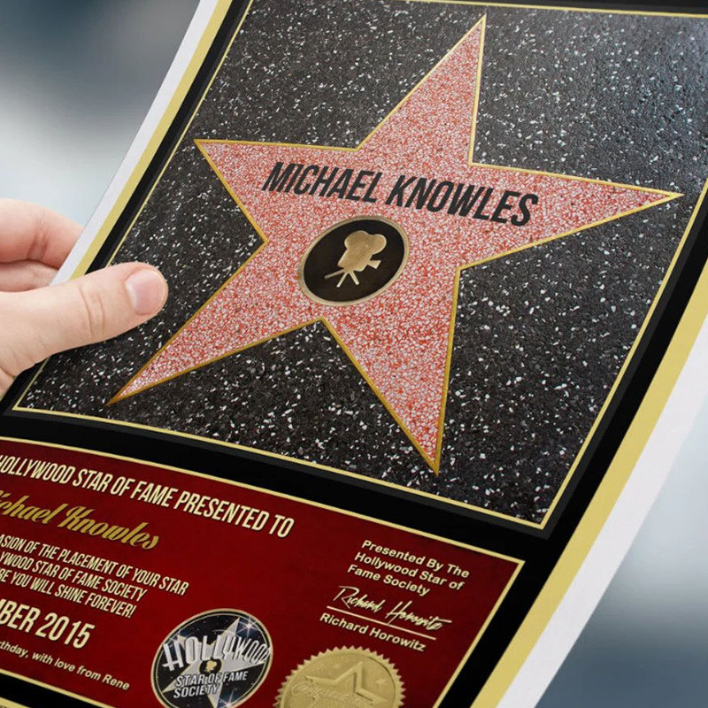 Hollywood Star Actor Gift with a Personalized Touch
