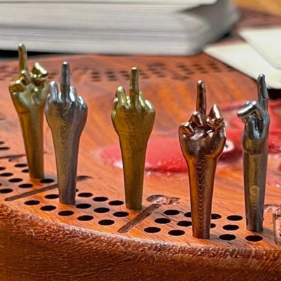 Middle Finger Cribbage Pegs