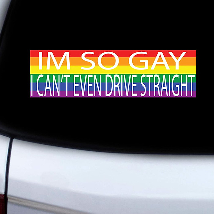 Im SO Gay I Can’t Even Drive Straight Sticker