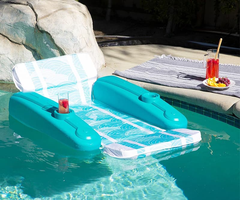 Padded Floating Chaise Lounge Pool Float