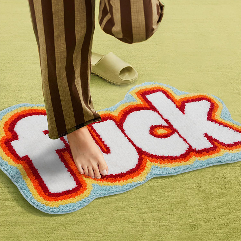 Cute F*ck Shaped Rug – Soft, Sassy, and Ready to Make a Statement