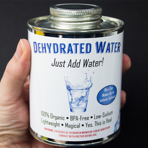 Dehydrated Water Can