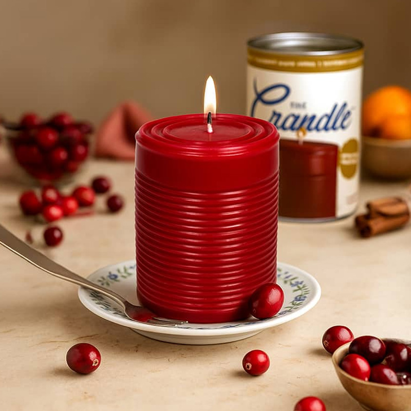 The Crandle – Jellied Cranberry Sauce Scented Candle